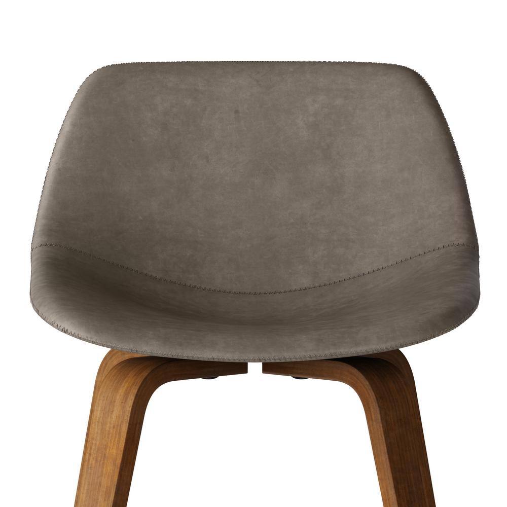 Randolph Distressed Grey Faux Leather Counter Height Stools, Set of 2