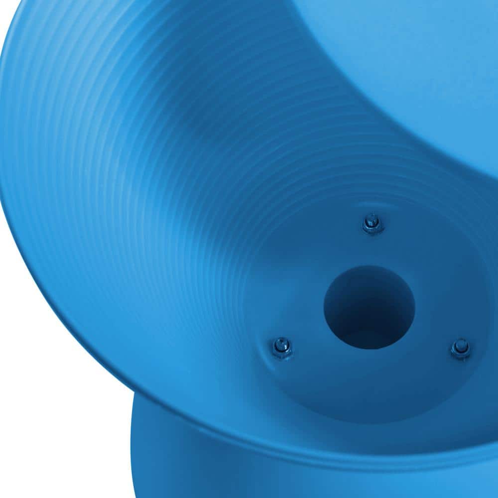 Modern Boyd 12" Round Blue Metal Accent Side Table