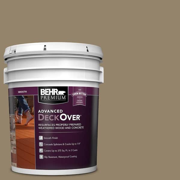 BEHR Premium Advanced DeckOver 5 gal. #SC-151 Sage Smooth Solid Color Exterior Wood and Concrete Coating