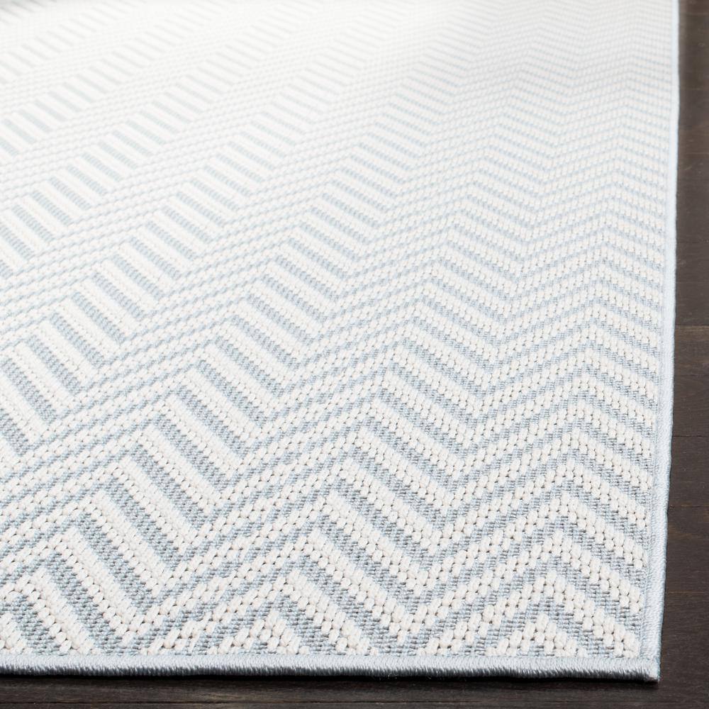 Blue Geometric Flat Woven Rectangular Washable Rug