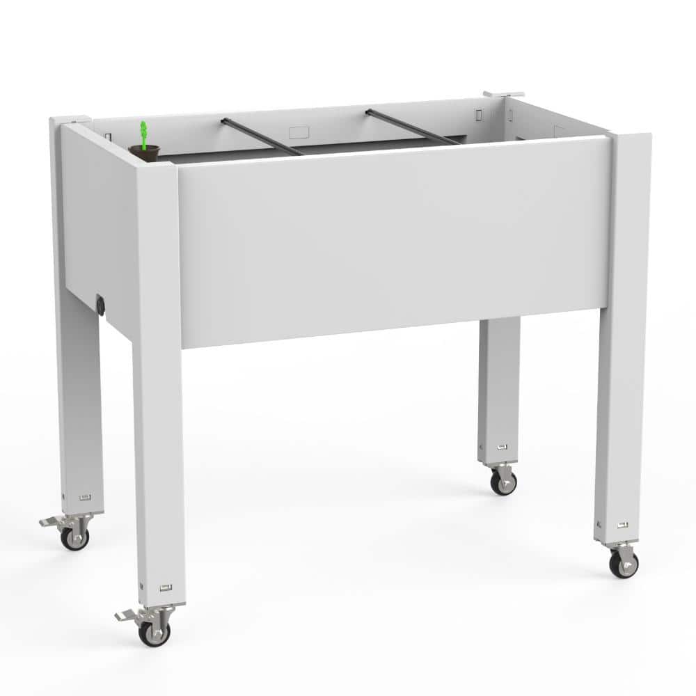 White Resin Rectangular Raised Garden Bed for Flower Planters Vegetables (30.04 in. L x 17.72 in. W x 28.9 in. H) price history on PriceWatchPro