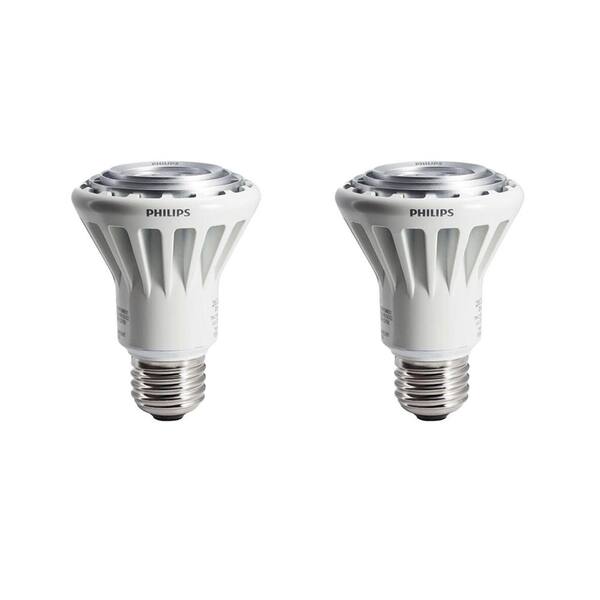 Philips 50-Watt Equivalent PAR20 Dimmable Energy Star LED Flood Light Bulb Soft White (2700K) (2-Pack)