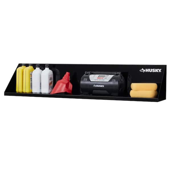 Steel Garage Wall Shelf in Black (48 in. W x 9 in. H x 9 in. D)