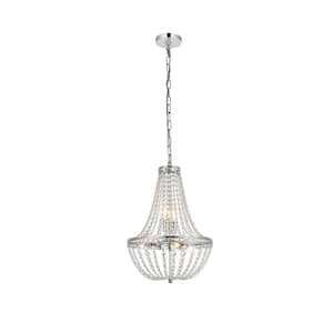 Timeless Home 14 in. 5-Light Chrome Pendant Light