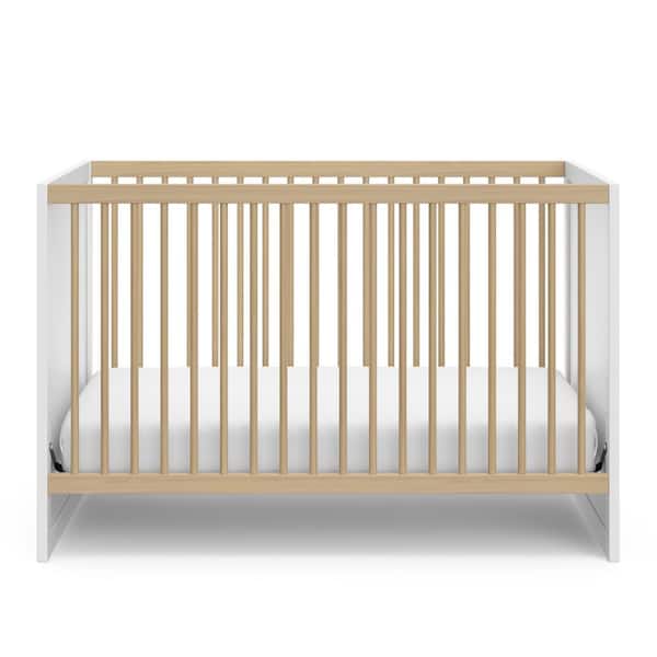 Storkcraft Calabasas White with Driftwood 3-in-1 Convertible Crib 