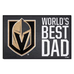 Vegas Golden Knights World's Best Dad Gray 1.5 ft. x 2.5 ft. Starter Area Rug