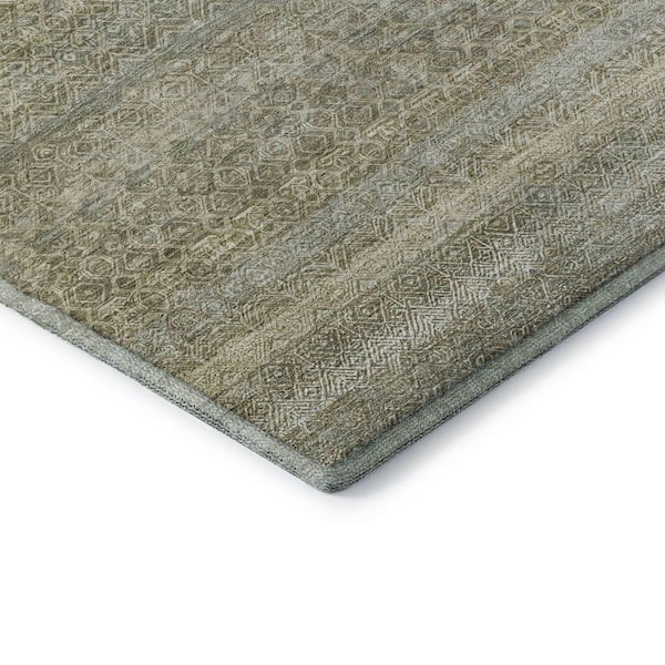 Mayfield Premium Machine Washable Abstract AMF2105 Linen 10 ft. x 14 ft. Area Rug
