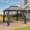 INMITOM 11 ft. x 11 ft. Pop-Up Steel Gazebo with Vented Roof, Mosquito Netting, and Carry Bag HD1-J06-BBB