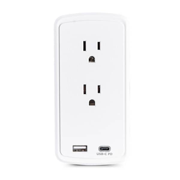 CyberPower 2-Outlet Surge Protector USB-A USB-C Wall Tap