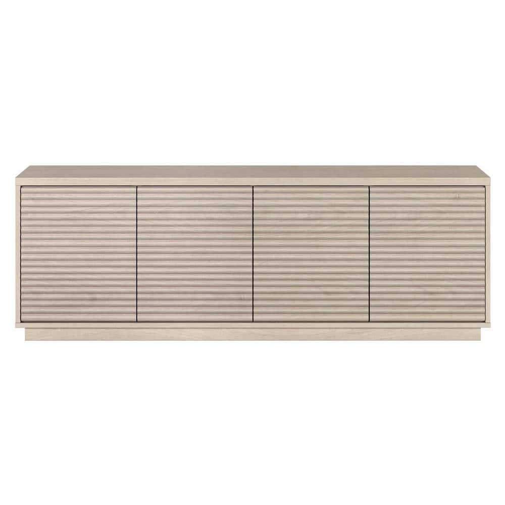 Tullis 70 in. Alder White TV Stand Fits TV's up to 78 in.