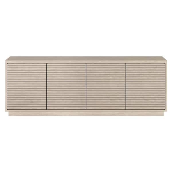 Tullis 70 in. Alder White TV Stand Fits TV's up to 78 in.