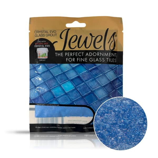 Crystal Glass Grout Jewels Angelite 75 grams (1-Pack)