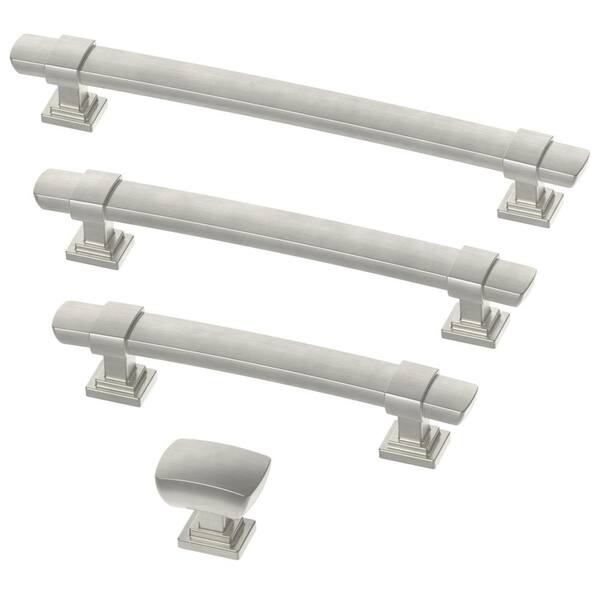 Wrapped Square 1-3/16 in. (30mm) Satin Nickel Cabinet Knob Wrapped Square 1-3/16 in. (30mm) Satin Nickel Cabinet Knob