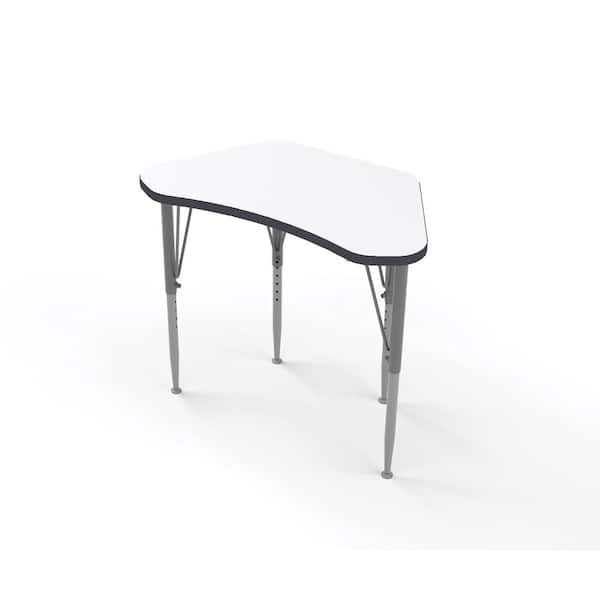 Versa Wing Large Surface Kids Desk Height Adjustable Preschool & Daycare Classroom Table (Midnight Velvet, 21-30 in. H)