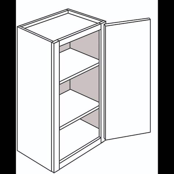 Hampton Bay Denver White Painted Shaker Stock Assembled Wall Kitchen Cabinet (15 in. x 30 in. x 12 in.)