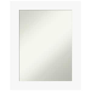 Amanti Art Blanco White 43.5 in. x 33.5 in. Beveled Rectangle Wood