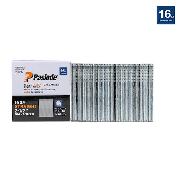 Paslode 2-1/2 in. x 16-Gauge Galvanized Straight Finish Nails (2000 Pack)