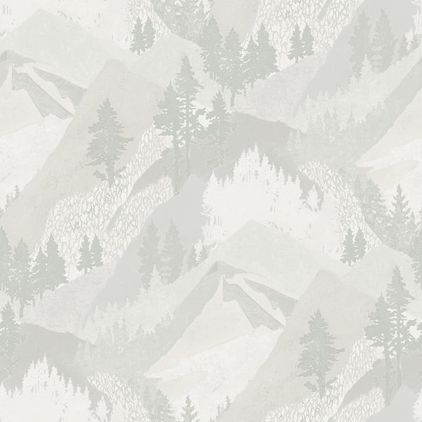 Chesapeake Range Light Grey Mountains Light Grey Wallpaper Sample