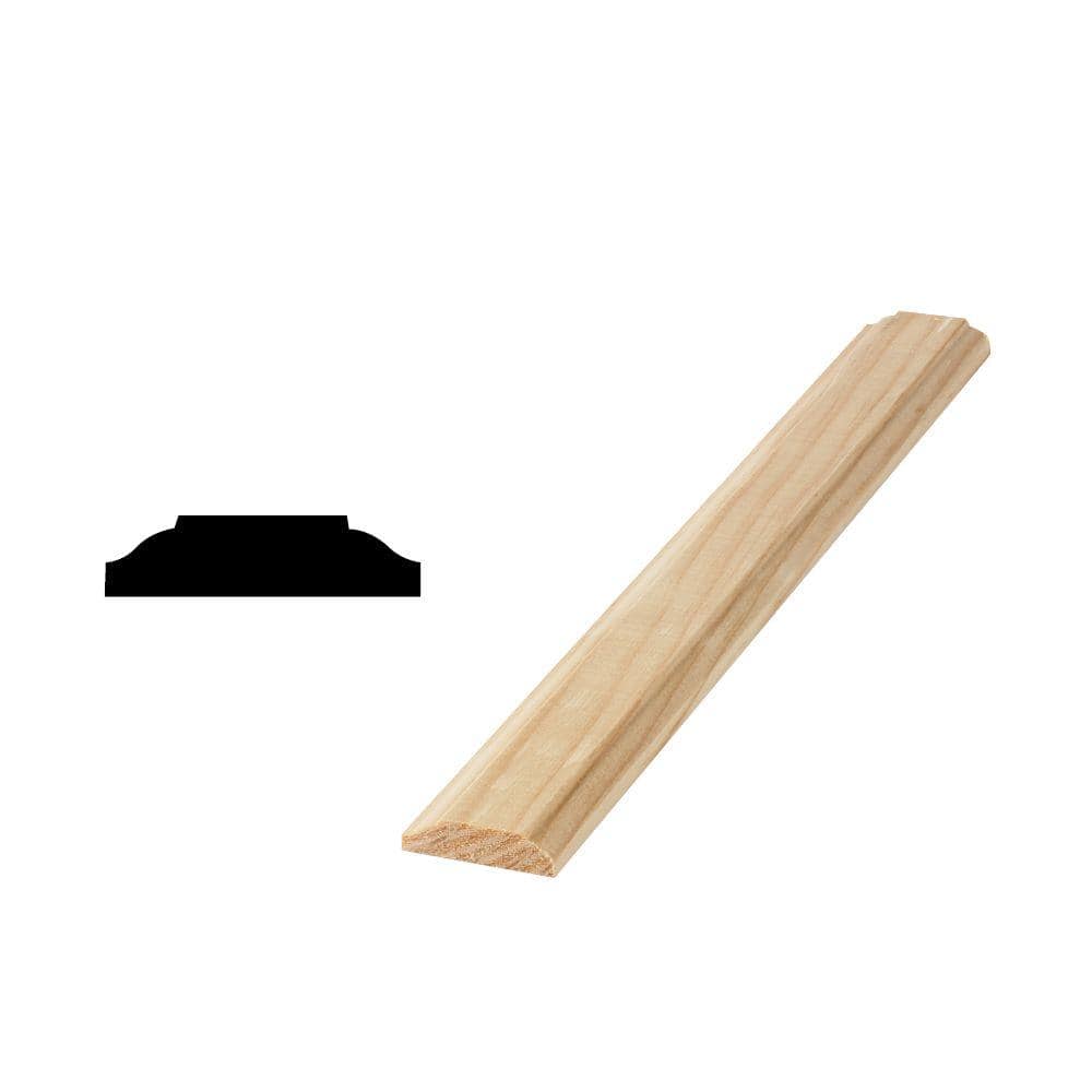 Woodgrain Millwork WM 988 38 in. x 1-38 in. x 96 in. Solid Pine Mullion  Moulding 10004476 - The Home Depot