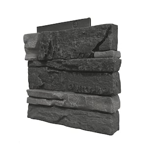 Stacked Stone Iron Ore 12 in. x 1.375 in. x 12 in. Faux Stone Siding Right Corner Panel