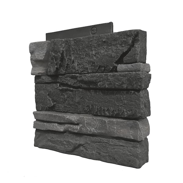 GenStone Stacked Stone Iron Ore 12 in. x 1.375 in. x 12 in. Faux Stone Siding Right Corner Panel