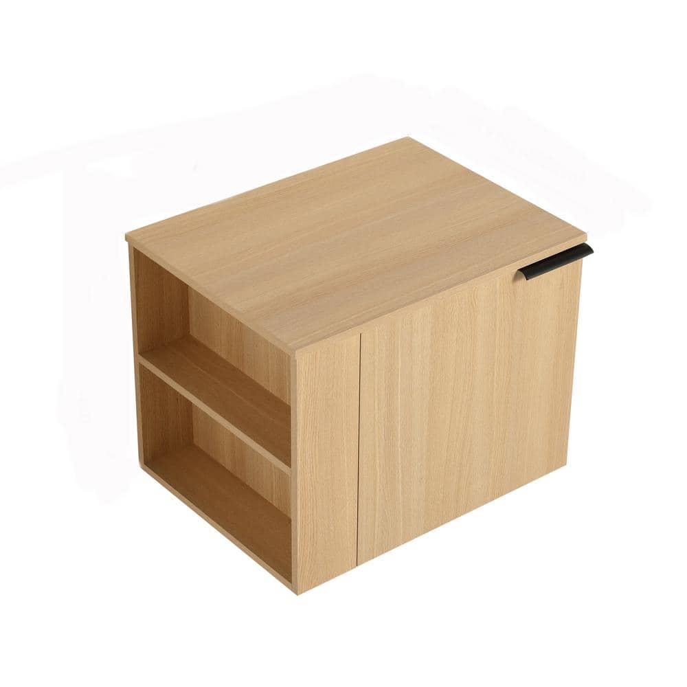 23.62 in. W x 18.11 in. D x 18.31 in. H Bath Vanity Cabinet without Top in Brown with Soft-Close Cabinet Door price history on PriceWatchPro