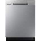 24 in. Front Control Standard Built-In Dishwasher in Stainless Steel with 4-Cycles, 3rd Rack, 51 dBA