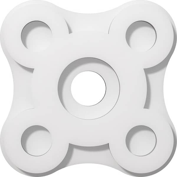 Ekena Millwork 1 in. P X 3-1/2 in. C X 10 in. OD X 2 in. ID Luna Architectural Grade PVC Contemporary Ceiling Medallion