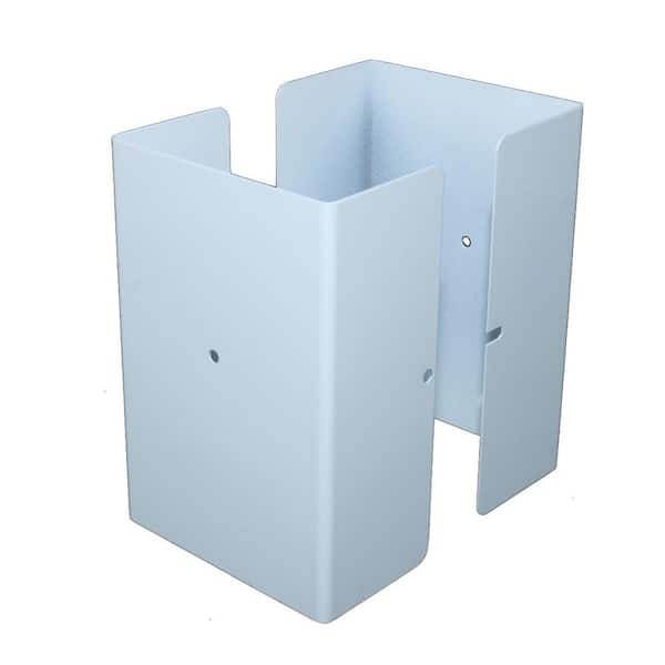 Fence Armor 4 in. x 4 in. x 1/2 ft. H Powder Coated White - Galvanized Steel Pro Series Mailbox and Fence Post Guard