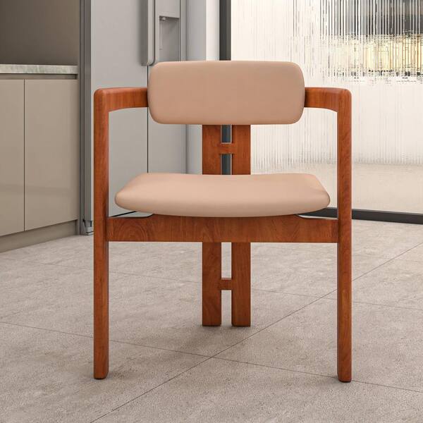 Set Of Two Taupe Upholstered Faux Leather Slat Back Dining Chairs Set Of Two Taupe Upholstered Faux Leather Slat Back Dining Chairs