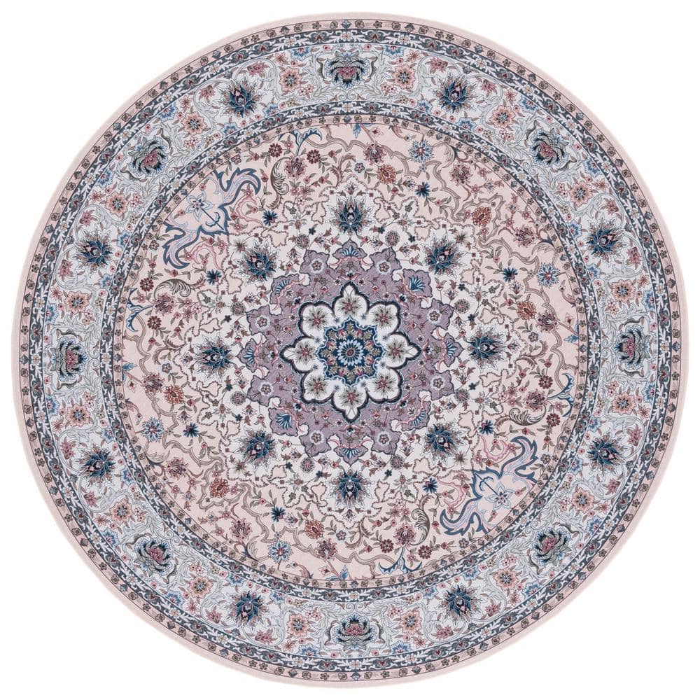 SAFAVIEH Tuscon Beige/Green 6 ft. x 6 ft. Machine Washable Floral