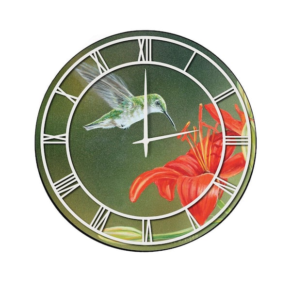 Unbranded "Lily Ruby Throat" Full Coverage Art and White Numbers Imaged Wall Clock