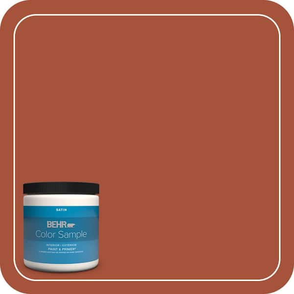 BEHR PREMIUM PLUS 8 oz. #S-H-210 New Penny Satin Enamel Interior/Exterior Paint & Primer Color Sample