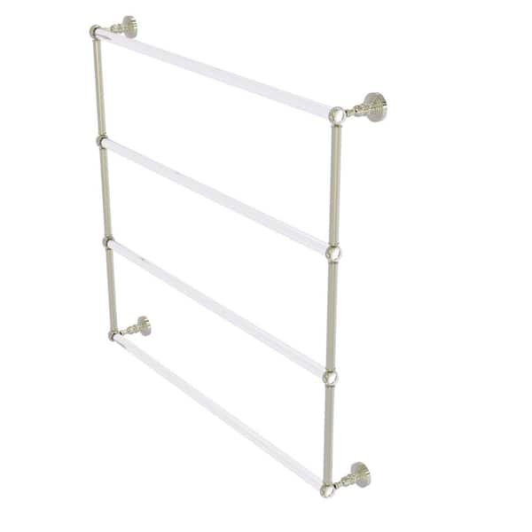 Allied Brass Pacific Grove Collection 36 in. Wall Mounted Towel Bar in Polished Nickel with Twisted Accents