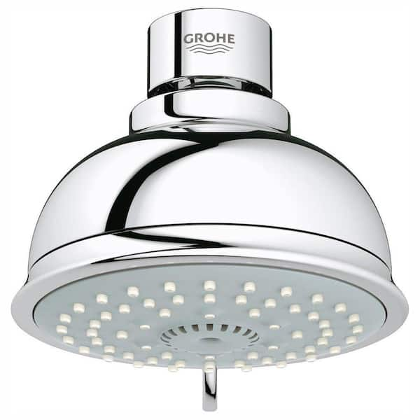 GROHE Tempesta 4-Spray 4 in. Single Ceiling Mount Fixed Rain Shower Head in StarLight Chrome