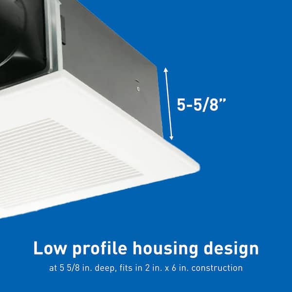 Panasonic　WTL1488B WhisperCeiling® DC Fan with Light, Smartflow®, 50-80-110 CFM