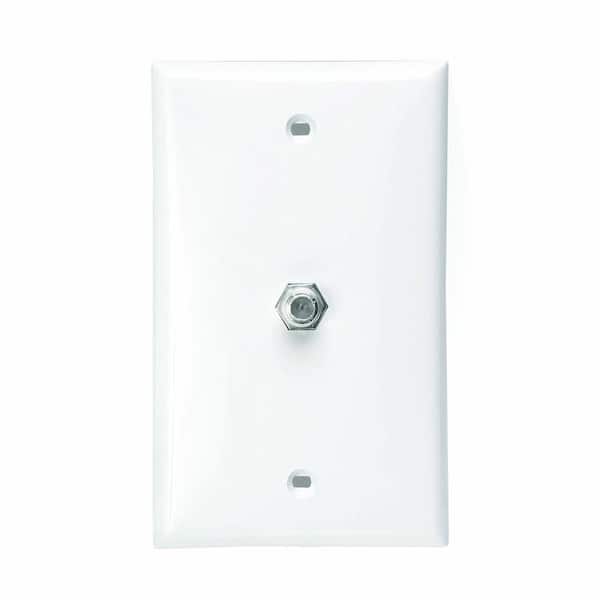 625D F-Connector Type Video Wall Jack, White