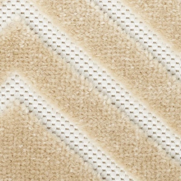 5 ft. x 7 ft. Ivory Geometric Washable Area Rug