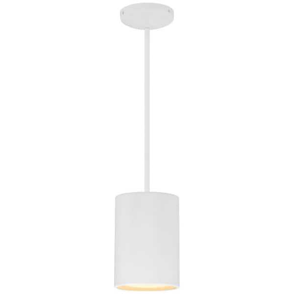 Access Lighting Pilson XL 10-Watt 1-Light Matte White Shaded Pendant Light
