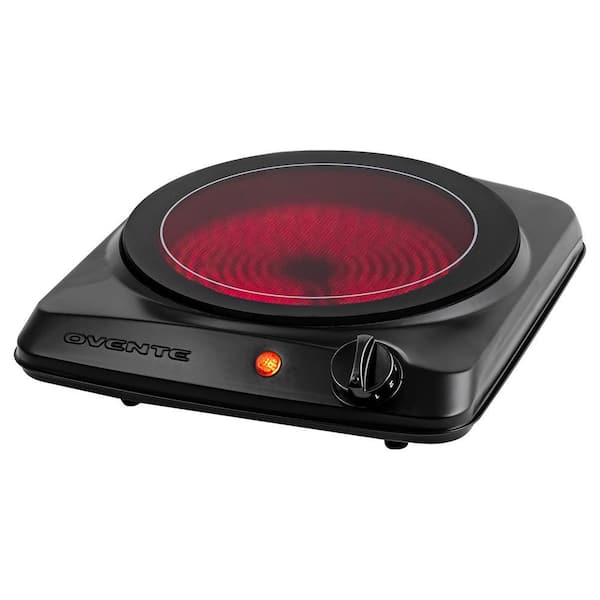 Single Infrared Burner 7 in. Black Hot Plate
