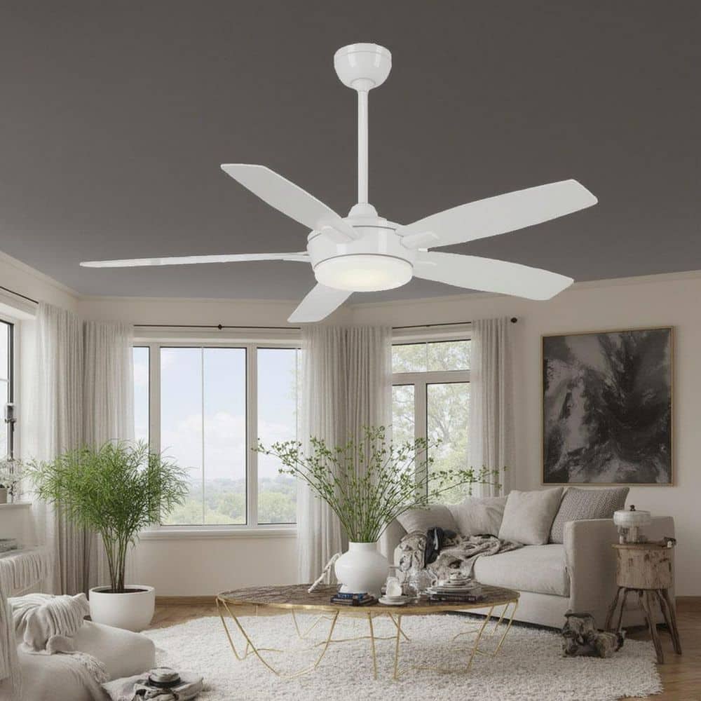 MINKA-AIRE Espace 52 in. Integrated LED Indoor White Ceiling Fan