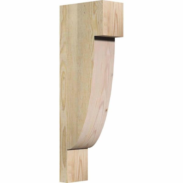 Ekena Millwork 4 in. x 8 in. x 24 in. Douglas Fir Alpine Rough Sawn Corbel