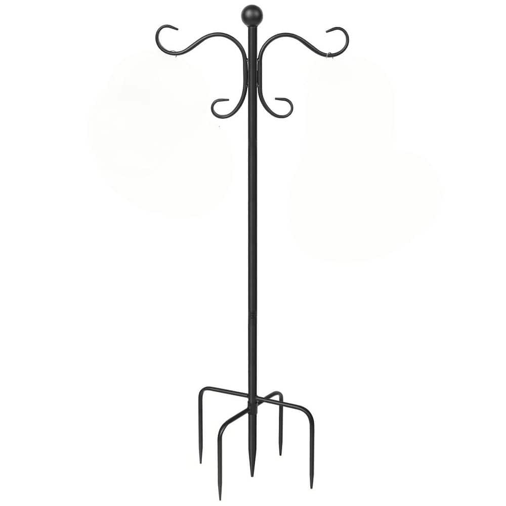 Augbeer 76 in. Metal Adjustable Double Shepherds Hooks for Hanging