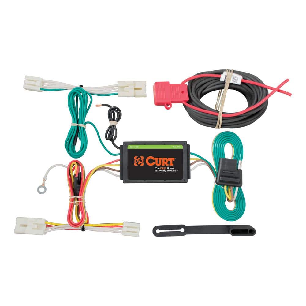 CURT Custom Vehicle-Trailer Wiring Harness, 4-Way Flat Output, Select  Hyundai Accent, Elantra Coupe, Quick T-Connector 56252 The Home Depot