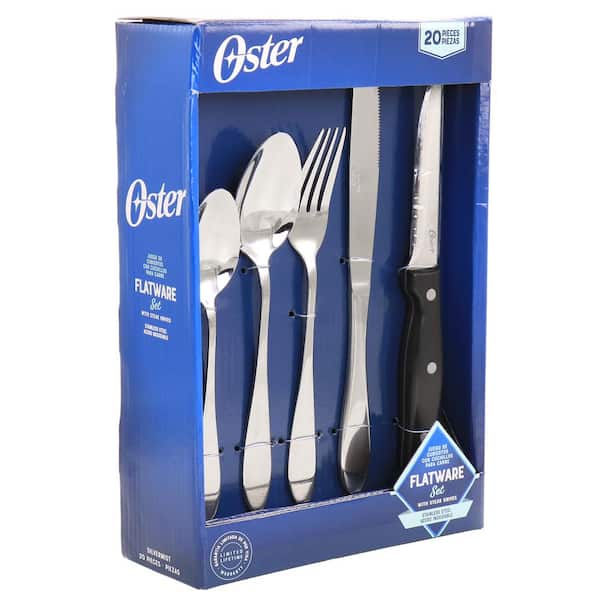 Oster Langmore 15-pieces Stainless Steel Blade Cutlery Set in Purple  985119991M - The Home Depot