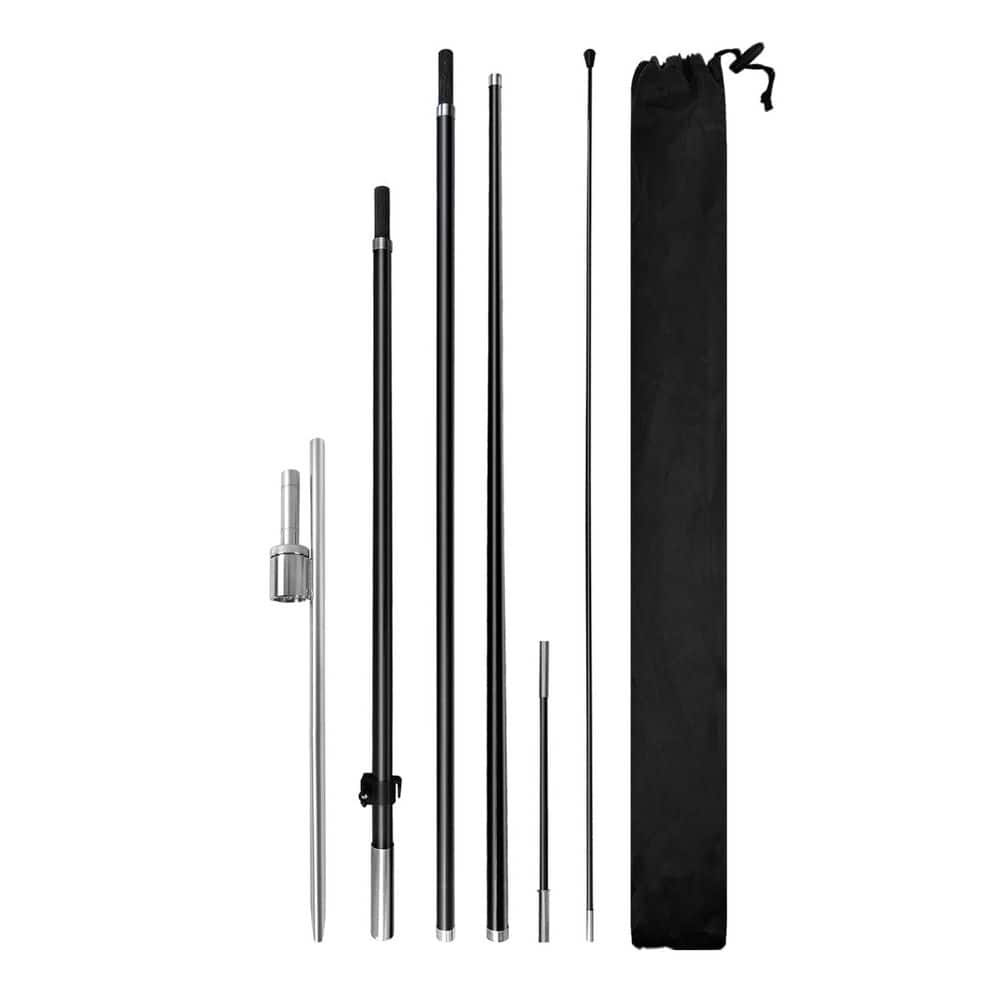 Heavy Duty Fiberglass Feather Flag Pole Kit Outdoor Wind Resistant Banner Stand for 11.5-13 ft. Flags 1-Kit price history on PriceWatchPro