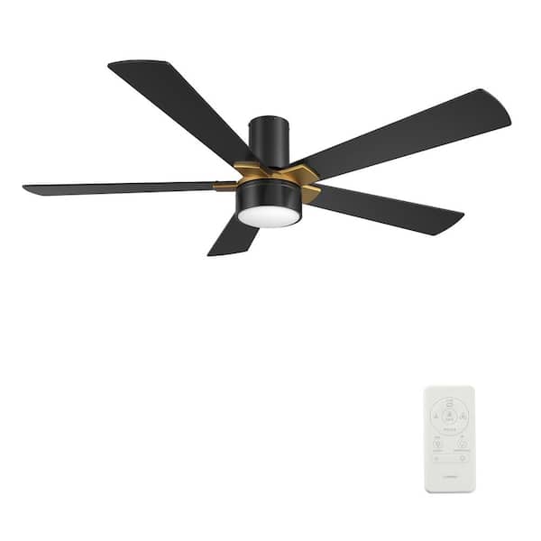 CARRO Granby II 52 in. Dimmable LED Indoor/Outdoor Black DC Motor Smart Ceiling Fan w/Light/Remote, Works w/Alexa/Google Home