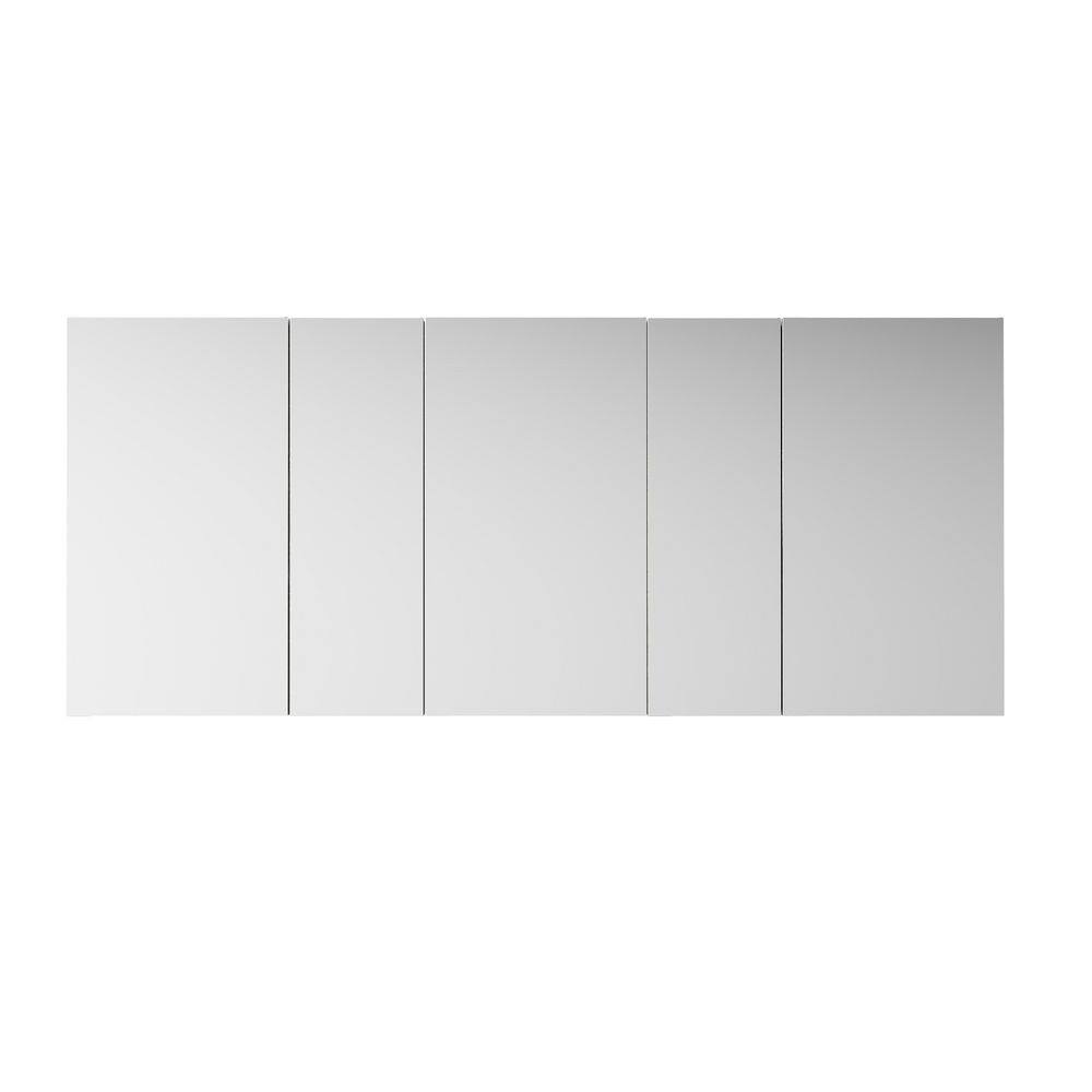 ROSA 92 in. W x 32 in. H Rectangular Tri-View Aluminum Medicine Cabinet with Mirror, Combo Set, BLUM Hinge, Soft Close price history on PriceWatchPro
