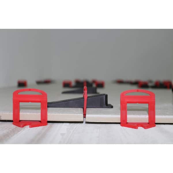 Rubi Delta Red 1/8 in. W Clip Tile Leveling System 2400-Pack 03943