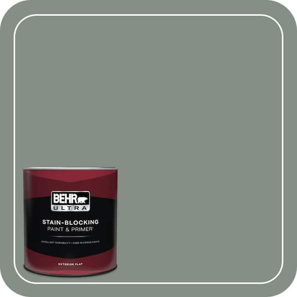 BEHR ULTRA 1 qt. #ECC-49-3 Forest Moss Flat Exterior Paint & Primer